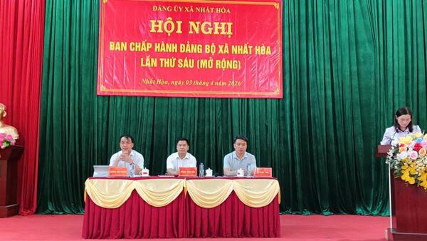 ĐẢNG ỦY XÃ NHẤT HÒA TỔ CHỨC HỘI NGHỊ SƠ KẾT QUÝ I VÀ TRIỂN KHAI CHƯƠNG TRÌNH CÔNG TÁC QUÝ II NĂM 2026