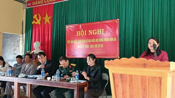 NHẤT HÒA TỔ CHỨC HỘI NGHỊ TIẾP XÚC CỬ TRI VẬN ĐỘNG BẦU CỬ ĐẠI BIỂU HĐND XÃ  NHIỆM KỲ 2026 – 2031