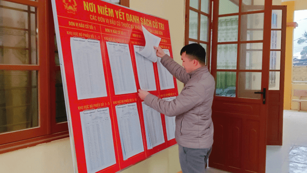 XÃ NHẤT HÒA HOÀN THÀNH VIỆC NIÊN YẾT DANH SÁCH CỬ TRI