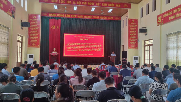 UBND XÃ NHẤT HÒA TỔ CHỨC HỘI NGHỊ TRIỂN KHAI KẾ HOẠCH THỰC HIỆN CÔNG TÁC ĐO ĐẠC, LẬP HỒ SƠ ĐỊA CHÍNH VÀ XÂY DỰNG CƠ SỞ DỮ LIỆU ĐẤT ĐAI