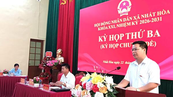 XÃ NHẤT HÒA TỔ CHỨC KỲ HỌP THỨ BA (KỲ HỌP CHUYÊN ĐỀ) HĐND XÃ KHÓA XXI, NHIỆM KỲ 2026 - 2031